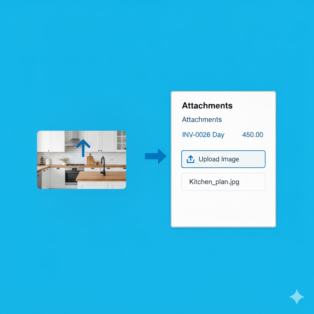 Attach images to quote